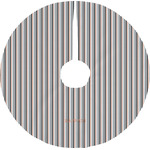 Gray Stripes Tree Skirt (Personalized)