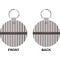 Gray Stripes Circle Keychain (Front + Back)