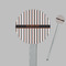 Gray Stripes Clear Plastic 7" Stir Stick - Round - Closeup