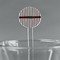 Gray Stripes 5.5" Round Plastic Stir Sticks - Clear (Personalized)