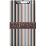 Gray Stripes Clipboard (Legal Size) (Personalized)