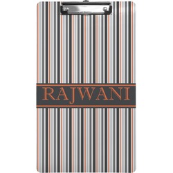 Gray Stripes Clipboard (Legal Size) (Personalized)