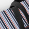 Gray Stripes Closeup of Tote w/Black Handles