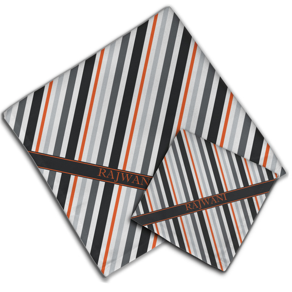 Gray Stripes Cloth Napkins - Personalized Lunch & Dinner (PARENT MAIN)