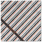 Gray Stripes Cloth Napkins - Personalized Lunch (Single Full Open)
