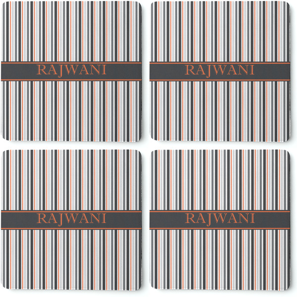 Gray Stripes Coaster Rubber Back - Apvl