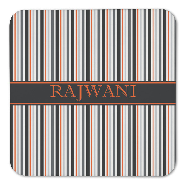 Gray Stripes Coaster Set - FRONT (one)