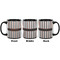 Gray Stripes Coffee Mug - 11 oz - Black APPROVAL