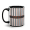 Gray Stripes Coffee Mug - 11 oz - Black