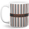 Gray Stripes Coffee Mug - 11 oz - Full- White
