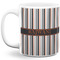 Gray Stripes 11 Oz Coffee Mug - White (Personalized)