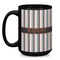 Gray Stripes Coffee Mug - 15 oz - Black