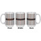 Gray Stripes Coffee Mug - 15 oz - White APPROVAL