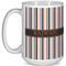 Gray Stripes Coffee Mug - 15 oz - White Full