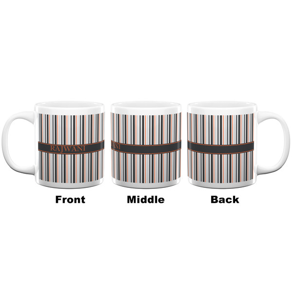 Gray Stripes Coffee Mug - 20 oz - White APPROVAL