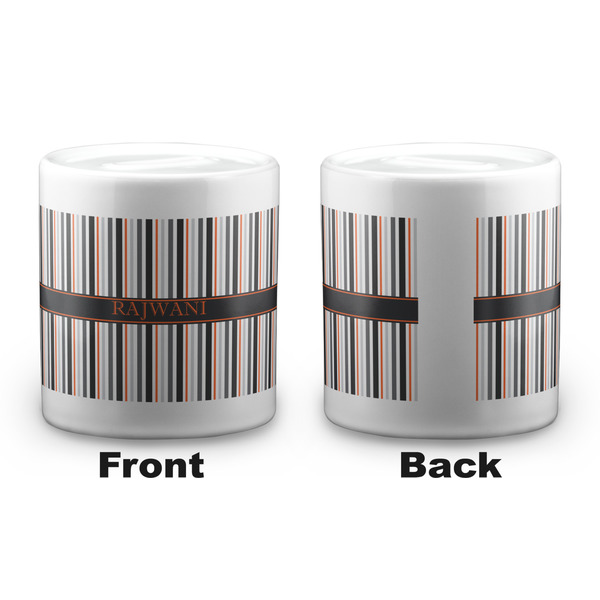 Gray Stripes Coin Bank - Apvl