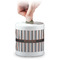 Gray Stripes Coin Bank (Personalized)