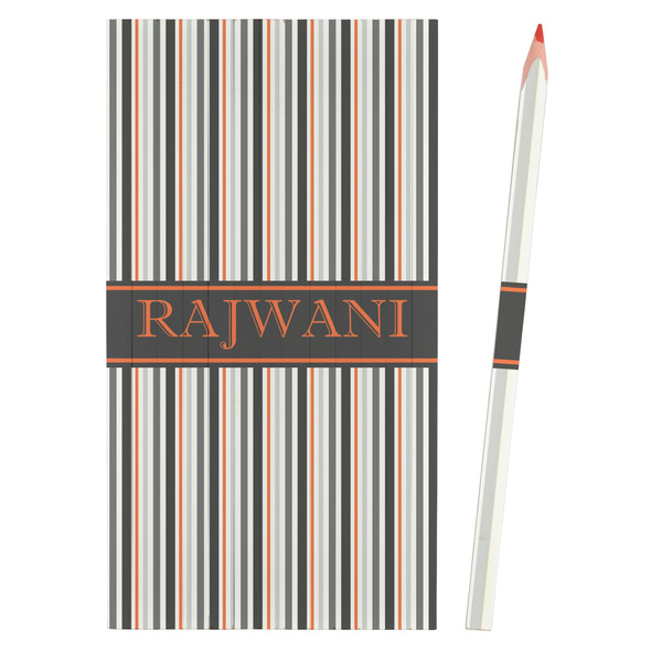 Gray Stripes Colored Pencils - Front View