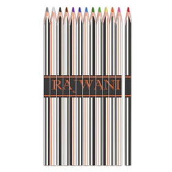 Gray Stripes Colored Pencils (Personalized)