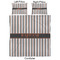 Gray Stripes Comforter Set - Queen - Approval