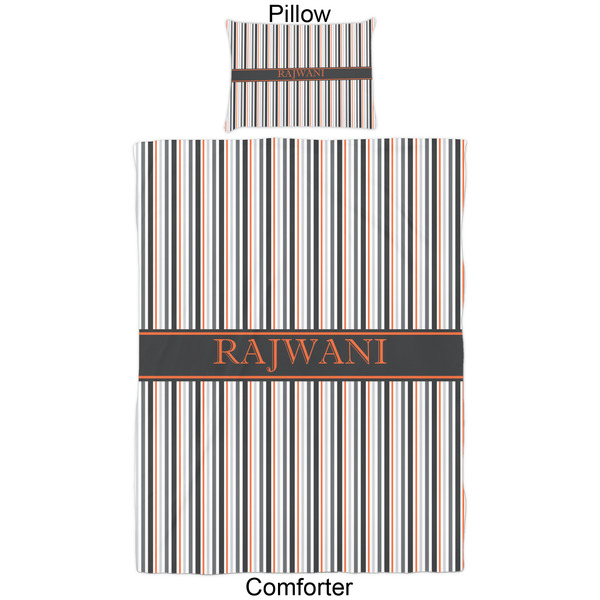 Gray Stripes Comforter Set - Twin - Approval