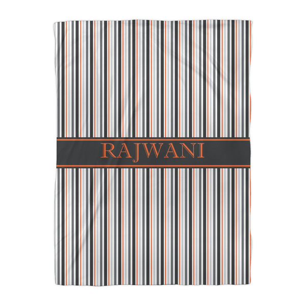 Gray Stripes Comforter - Twin XL - Front