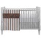 Gray Stripes Crib Comforter / Quilt (Personalized)