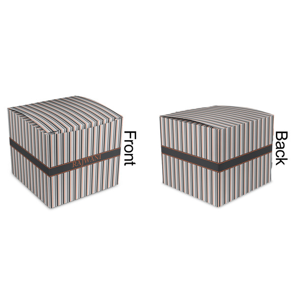 Gray Stripes Cubic Gift Box - Approval