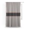 Gray Stripes Curtain With Window and Rod