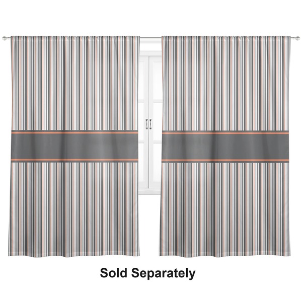 Grey Stripes Curtains
