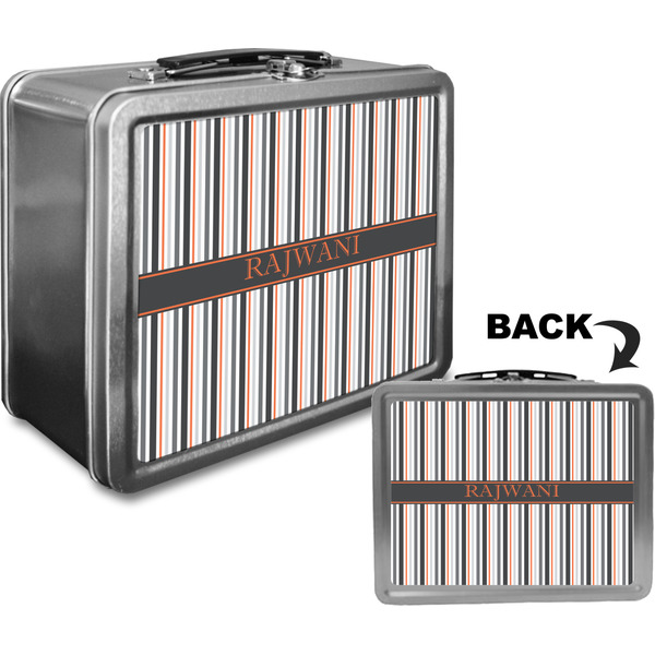 Gray Stripes Custom Lunch Box / Tin Approval