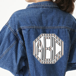 Gray Stripes Large Custom Shape Patch - 2XL (Personalized)