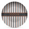 Gray Stripes Microwave Safe Plastic Plate - Composite Polymer (Personalized)