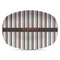 Gray Stripes Plastic Platter - Microwave & Oven Safe Composite Polymer (Personalized)