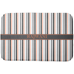 Gray Stripes Dish Drying Mat w/ Name or Text