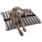 Gray Stripes Dog Bed - Large LIFESTYLE