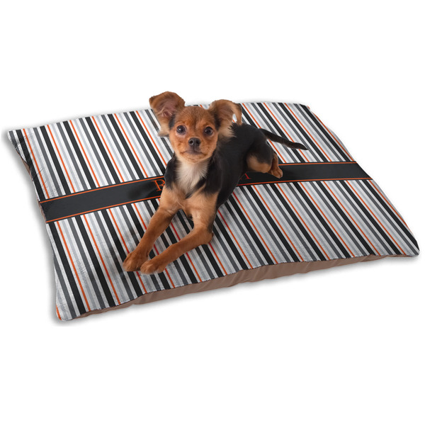 Gray Stripes Dog Bed - Small LIFESTYLE