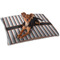 Gray Stripes Dog Bed - Small LIFESTYLE