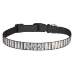 Gray Stripes Dog Collar (Personalized)