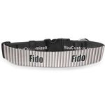 Gray Stripes Deluxe Dog Collar - Toy (6" to 8.5") (Personalized)