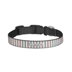 Gray Stripes Dog Collar - Small (Personalized)
