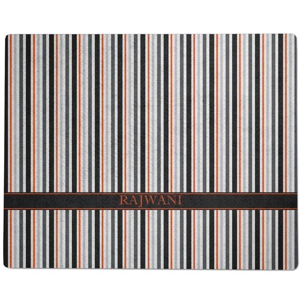 Gray Stripes Dog Food Mat - Large without Bowls