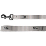 Gray Stripes Dog Leash - 6 ft (Personalized)