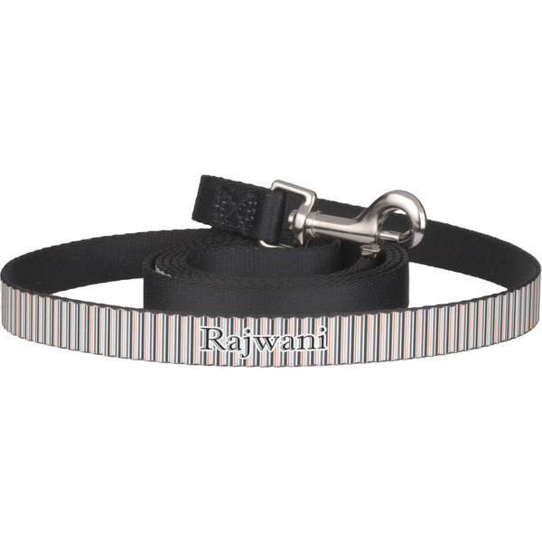Custom Gray Stripes Dog Leash (Personalized)