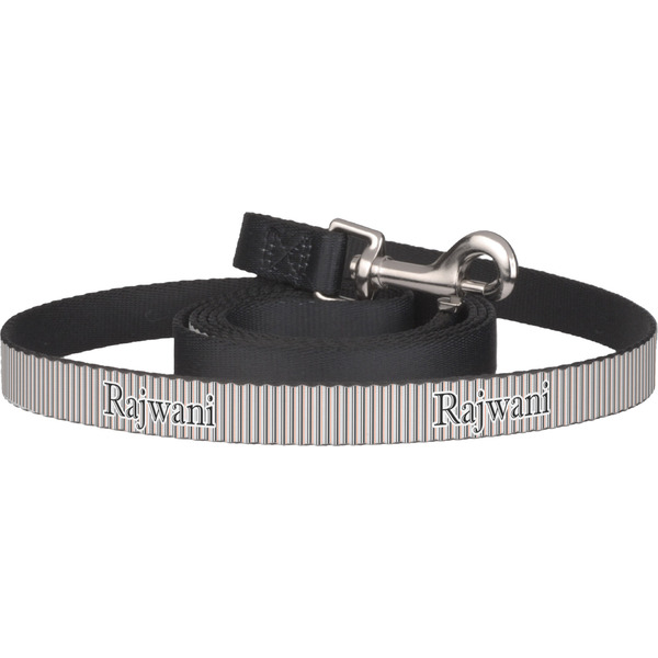 Custom Gray Stripes Dog Leash (Personalized)