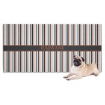 Gray Stripes Dog Towel (Personalized)