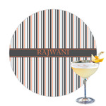 Gray Stripes Printed Drink Topper (Personalized)