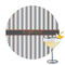 Gray Stripes Drink Topper - Large - Single with Drink