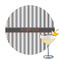 Gray Stripes Printed Drink Topper (Personalized)