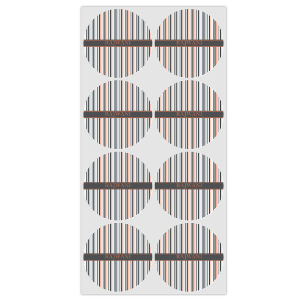 Gray Stripes Drink Topper - Medium - Set of 12